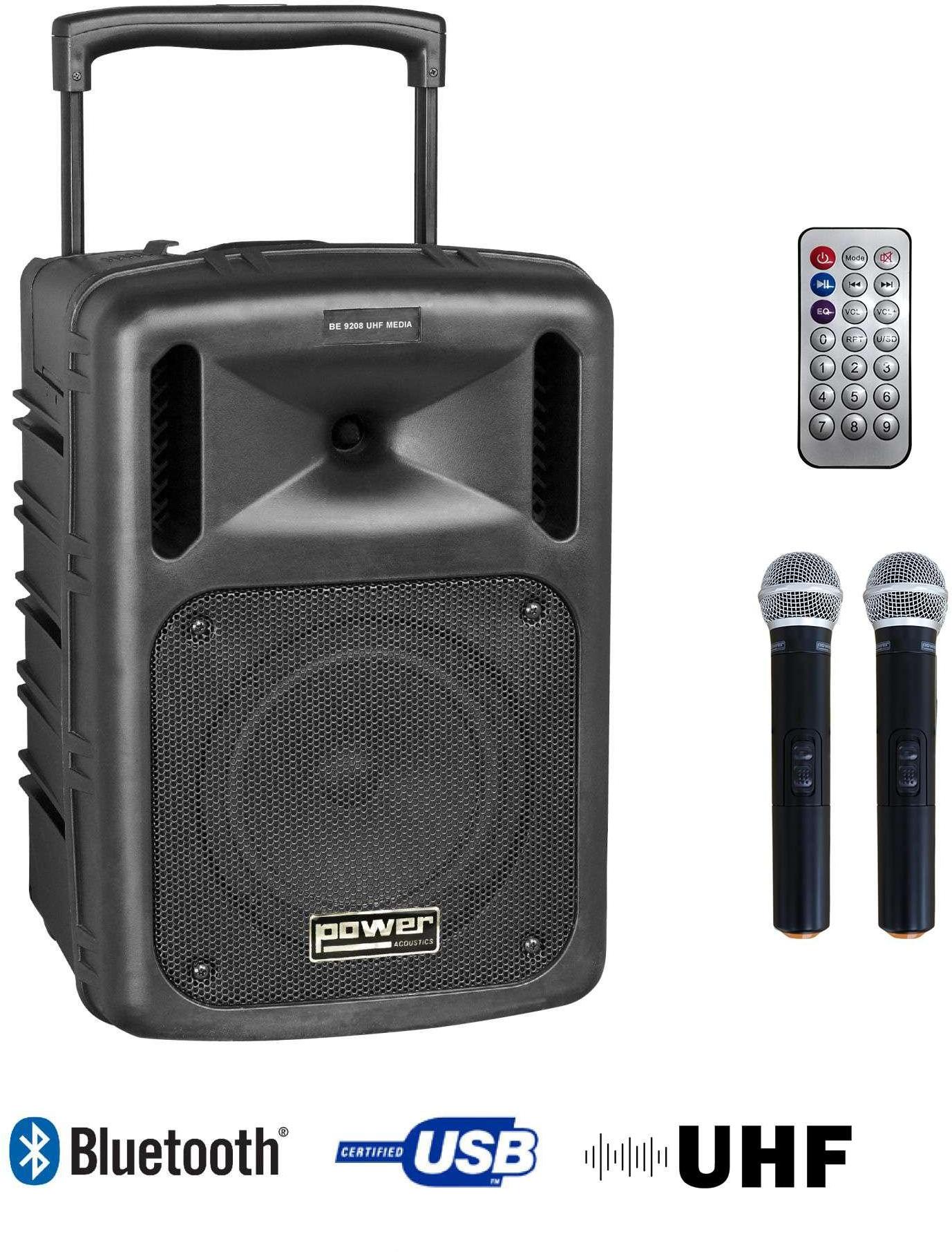 Portable pa system Power acoustics Be 9208 Uhf Media