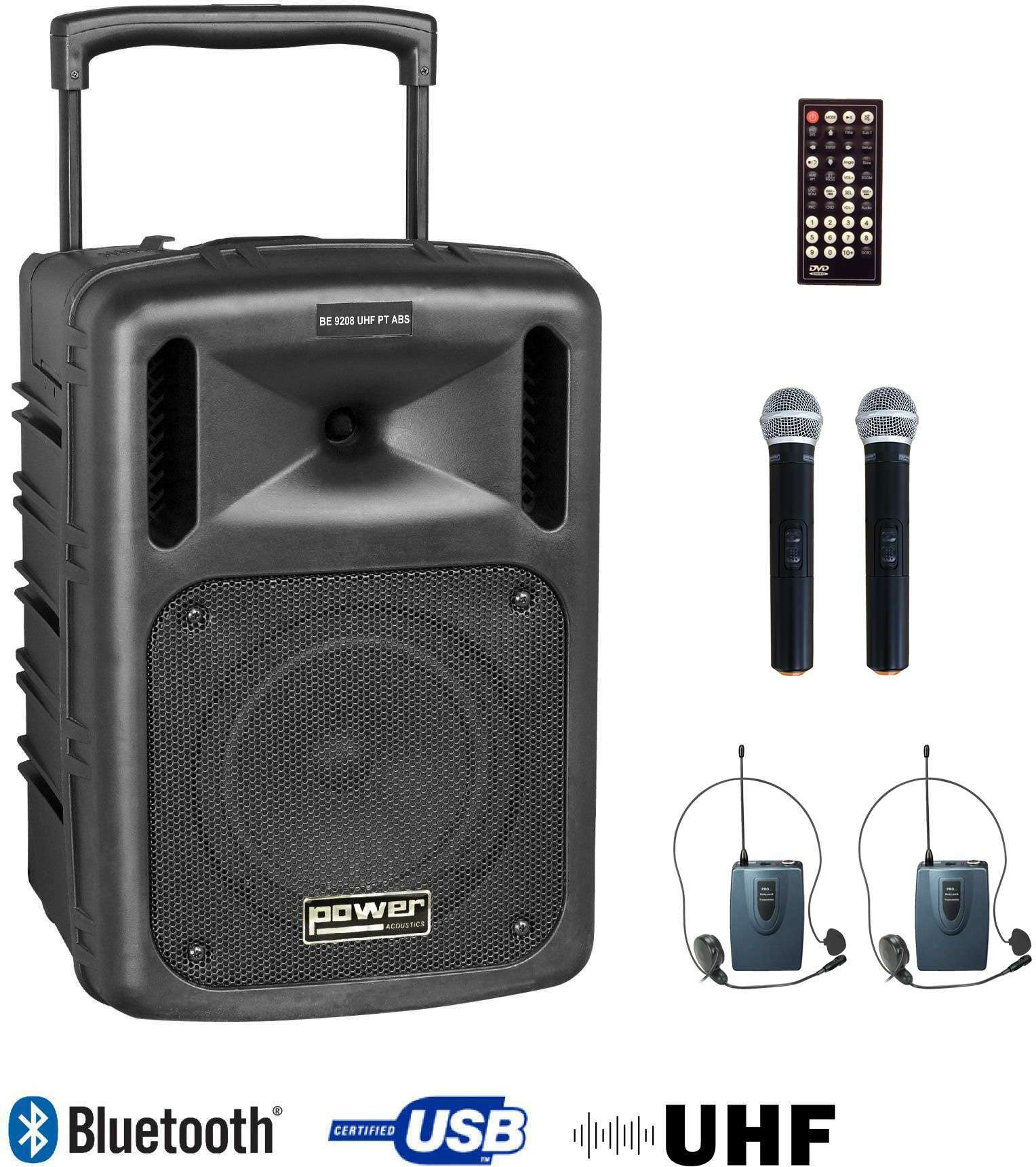 Power Acoustics Be 9208 Uhf Pt Abs - Portable PA system - Main picture
