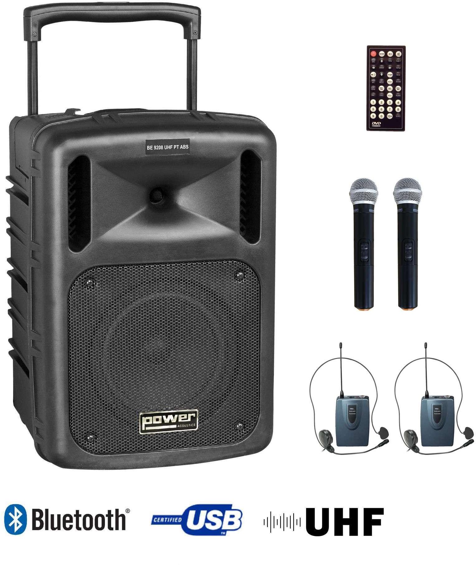 Portable pa system Power acoustics Be 9208 Uhf Pt Abs