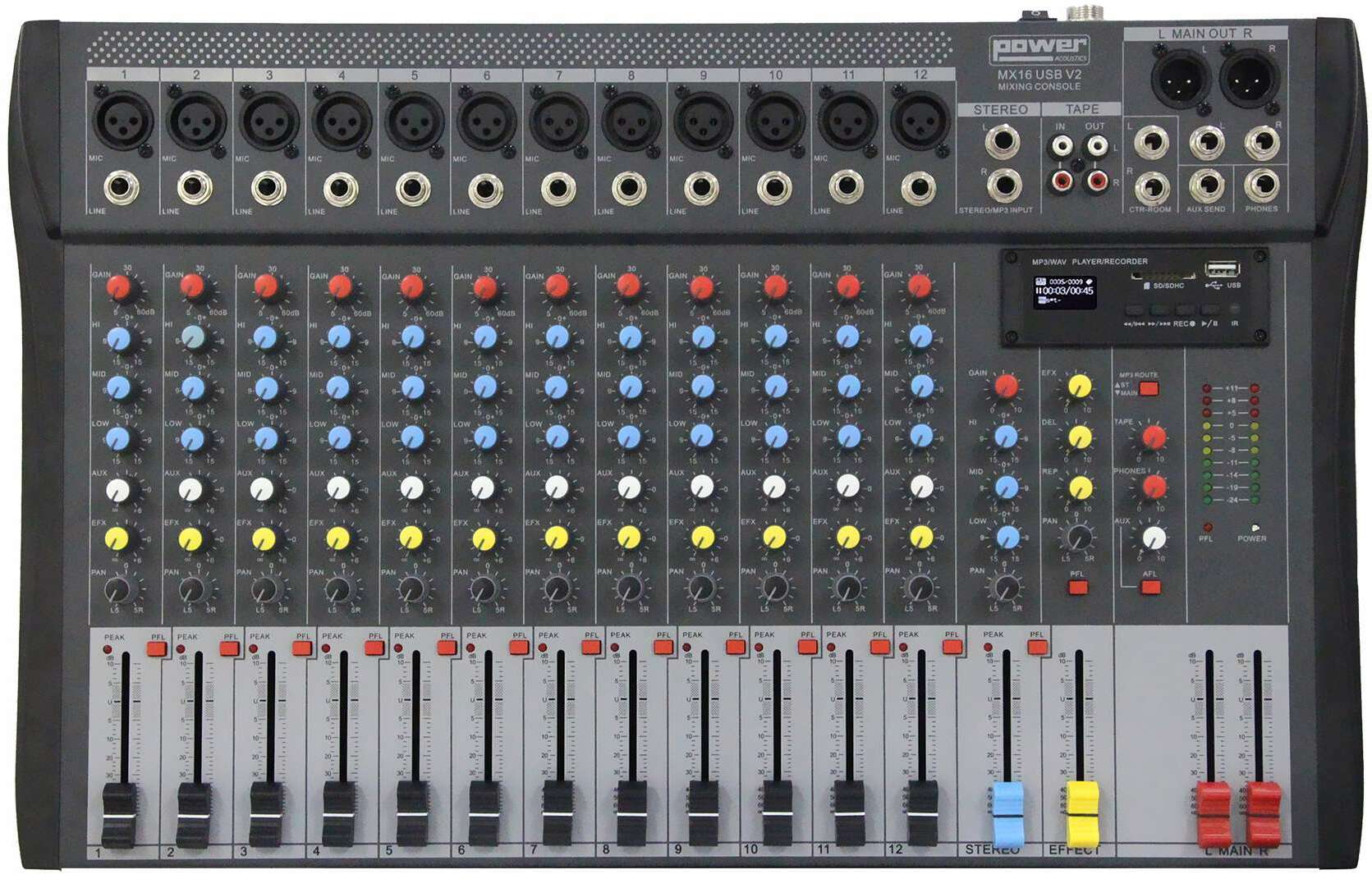 Power Acoustics Mx16 Usb V2 - Analog mixing desk - Main picture