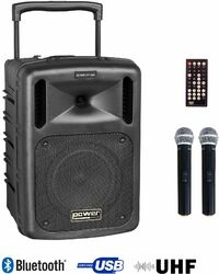 Portable pa system Power acoustics BE 9208 UHF ABS