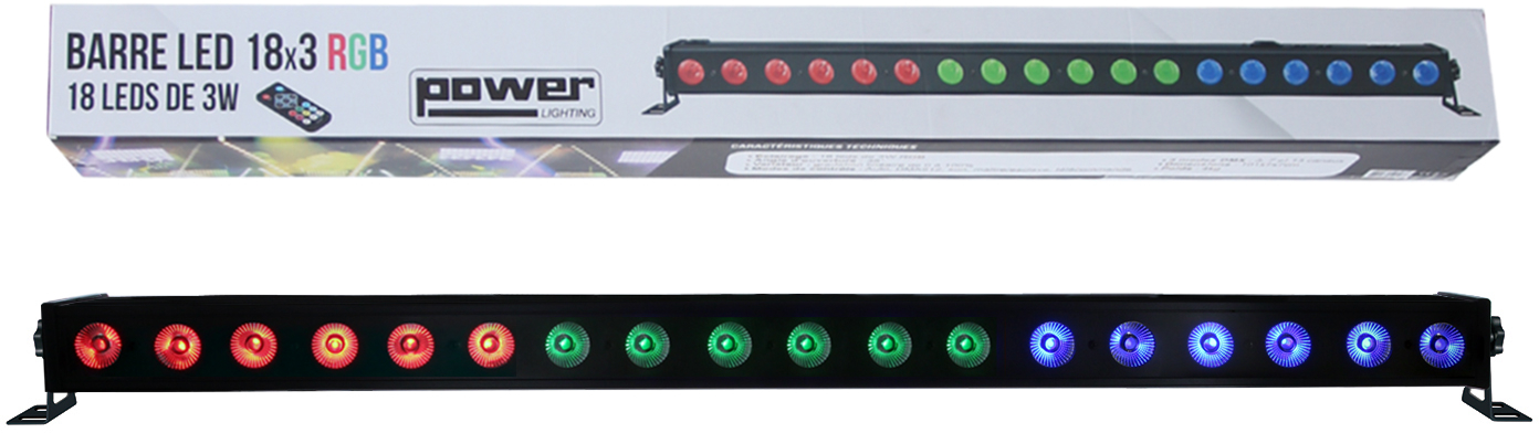 Power Lighting Barre Led 18x3w Rgb - LED bar - Variation 2