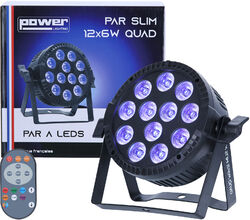 Led spotlights Power lighting Par Slim 12 Leds De 6W 4-en-1