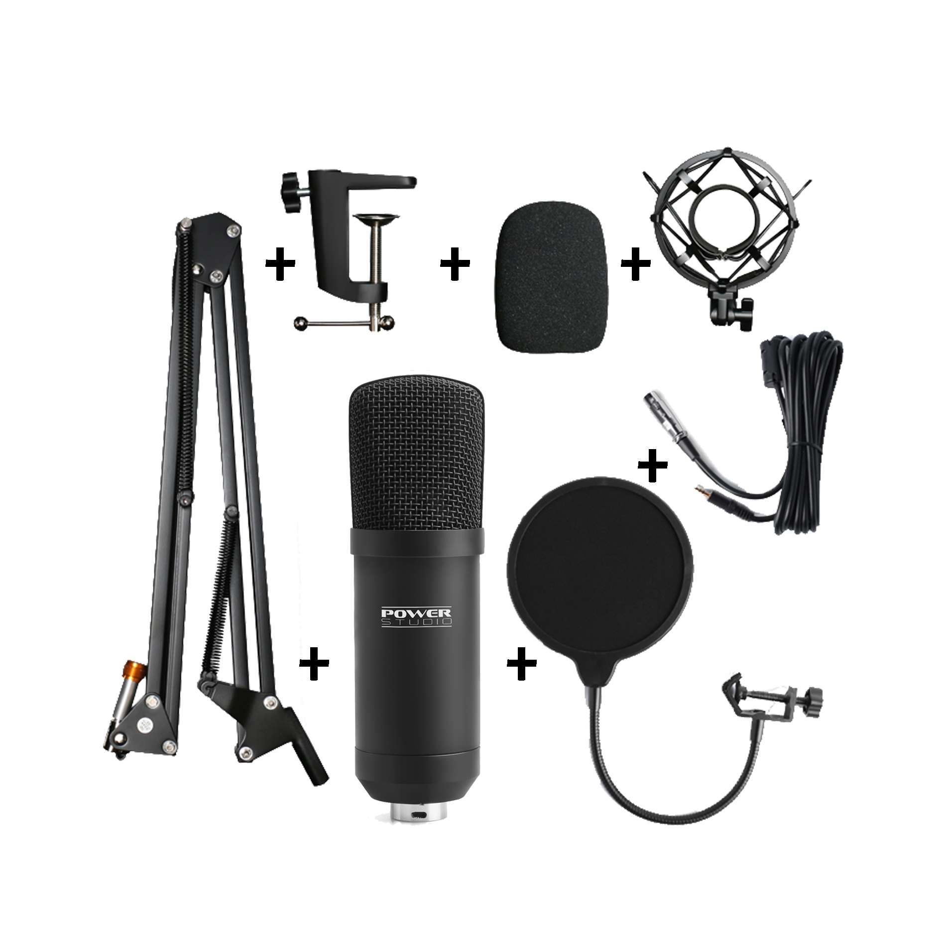 Power Studio Vibe B1 Bundle Xlr - Microphone pack with stand - Variation 2