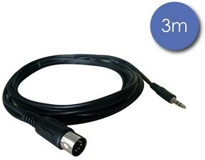 2215 Mini-Jack /MIDI - 3m Cable Power