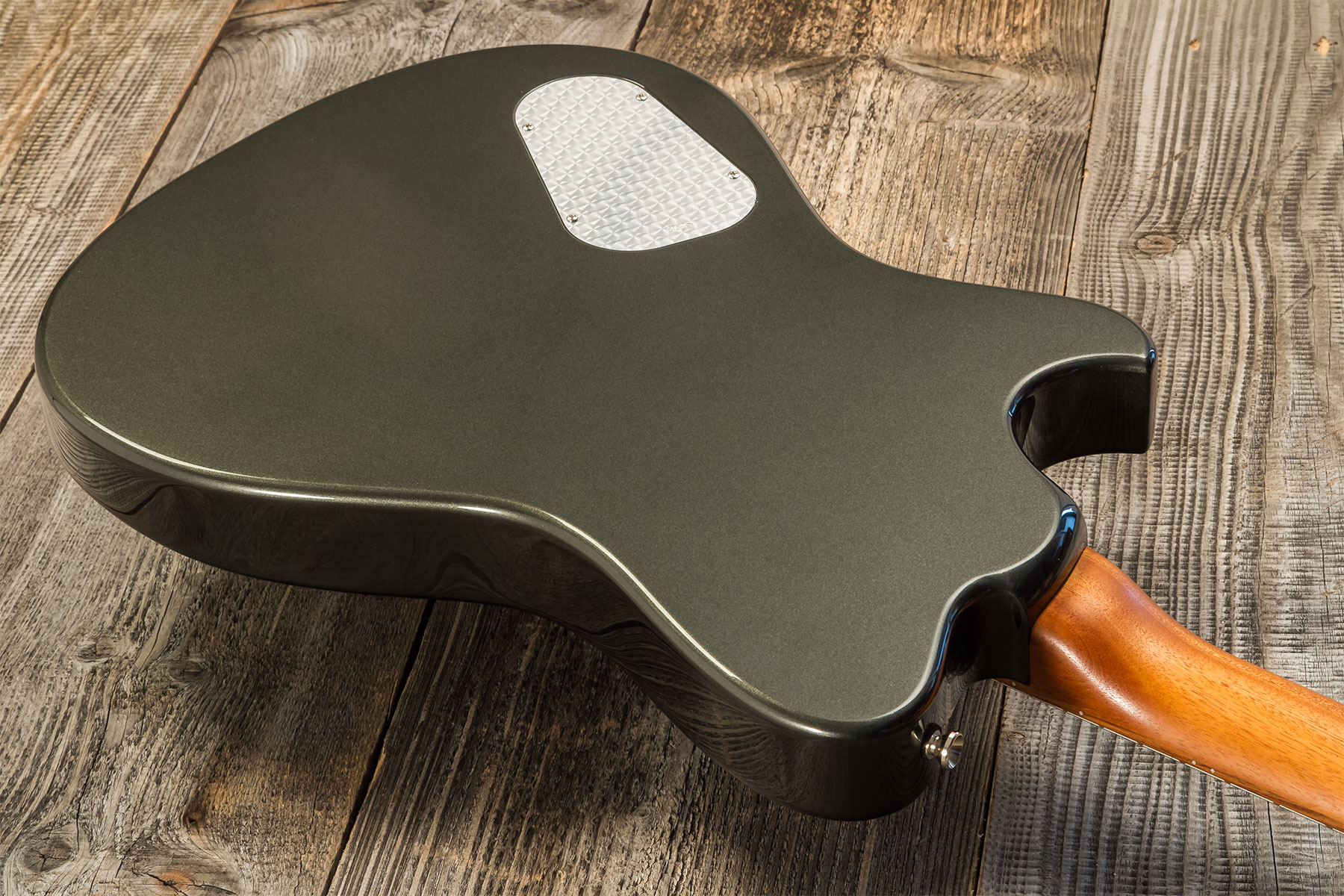 Powers Electric A-type 2s Ff42 Trem Mn #a393 - Onyx Green Metallic - Retro rock electric guitar - Variation 5