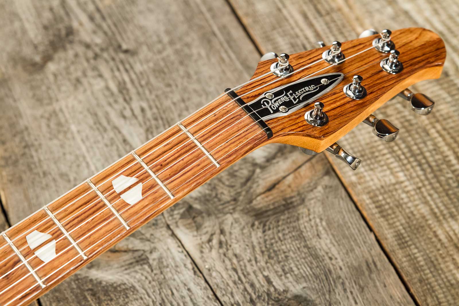 Powers Electric A-type 2s Ff42 Ht Mn #a504 - Pale Ale - Retro rock electric guitar - Variation 7