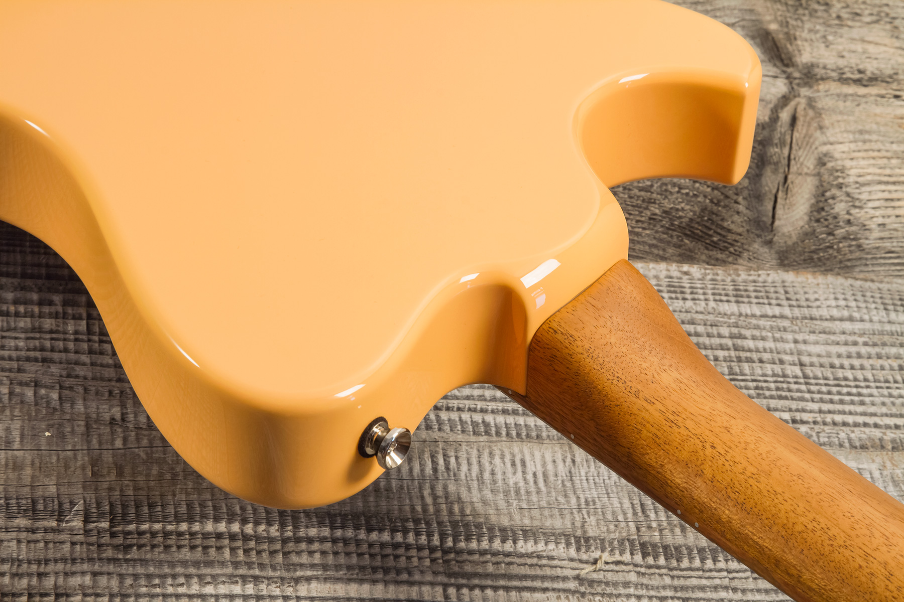 Powers Electric A-type 2s Pf42 Ht Mn #a428 - Creamsicle - Retro rock electric guitar - Variation 6