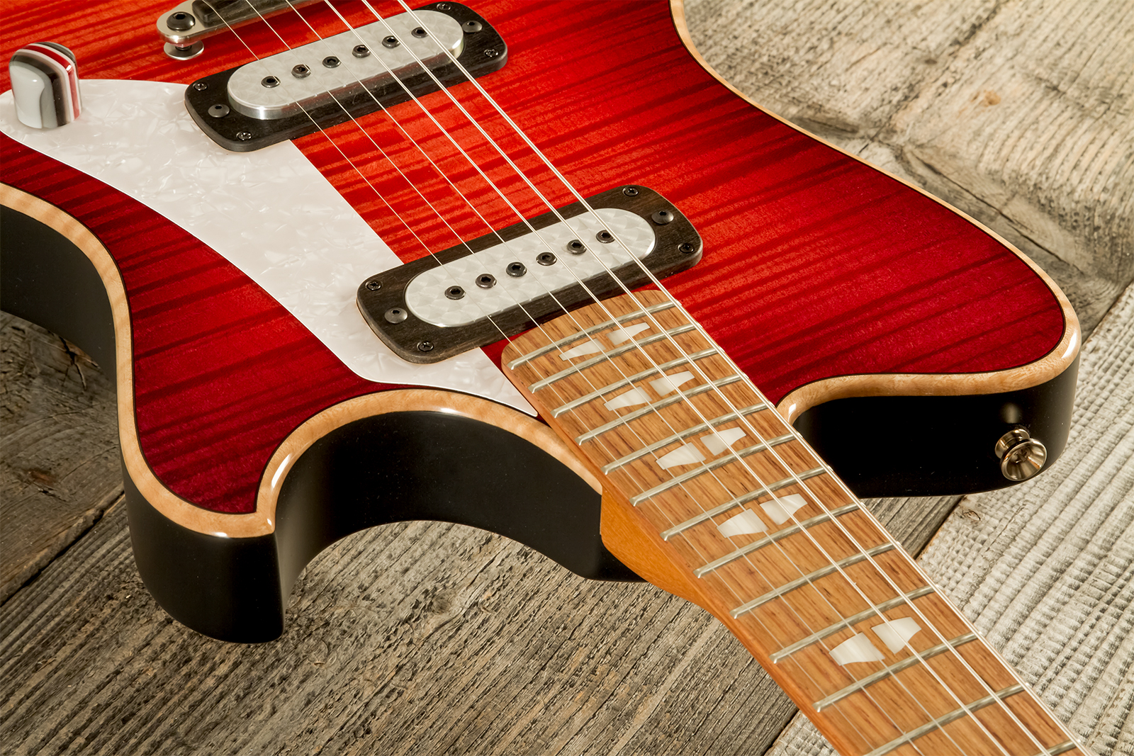 Powers Electric A-type Hardtail 2s Ff42 Ht Rw #a420 - Cosmo Red - Retro rock electric guitar - Variation 4