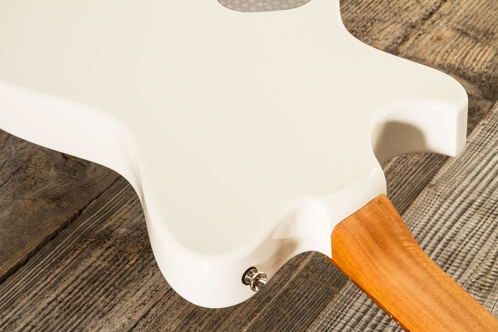 Powers Electric A-type Pf42 Vibrato 2s Trem Rw #a672 - Moonlight White - Retro rock electric guitar - Variation 9