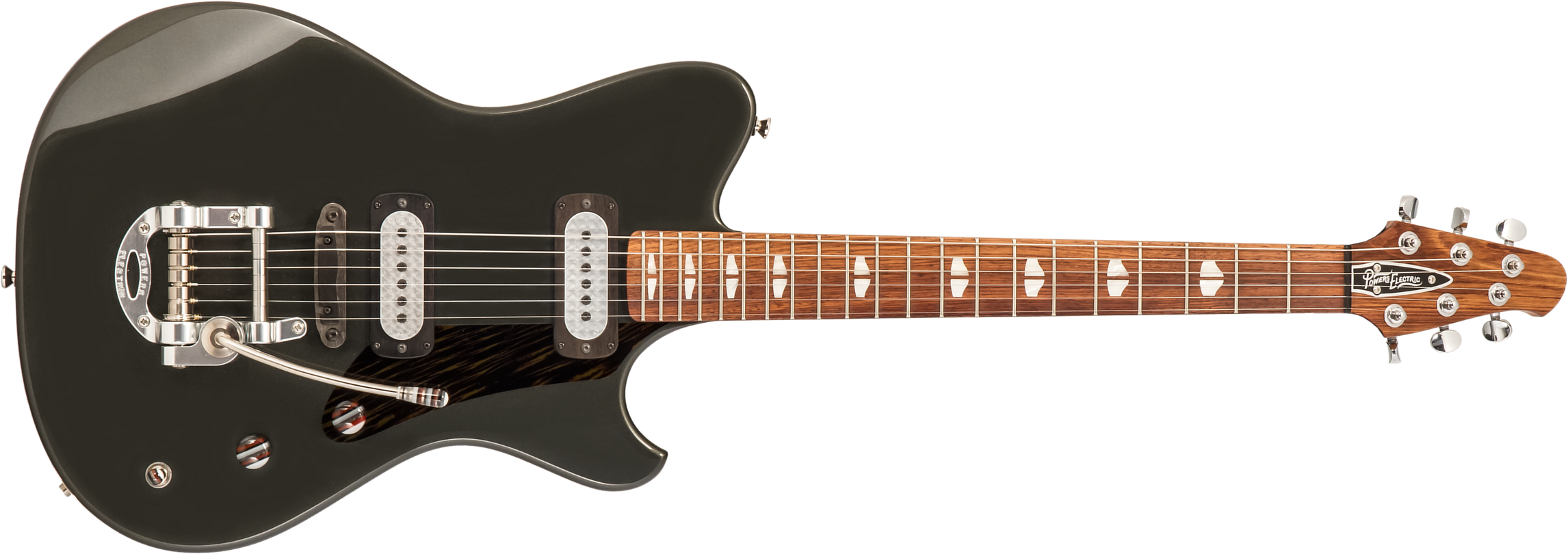 Powers Electric A-type 2s Ff42 Trem Mn #a393 - Onyx Green Metallic - Retro rock electric guitar - Main picture