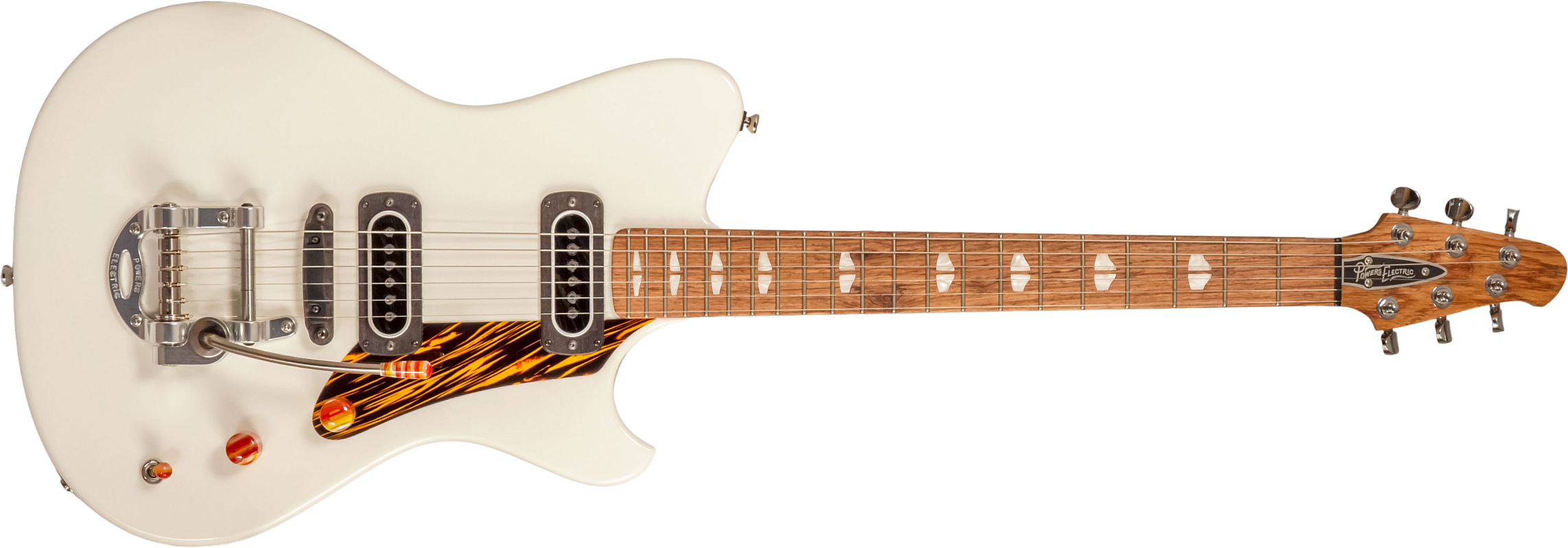 Powers Electric A-type Pf42 Vibrato 2s Trem Rw #a672 - Moonlight White - Retro rock electric guitar - Main picture