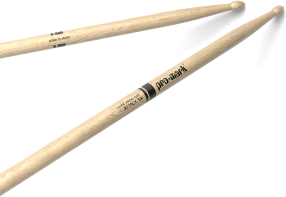 Pro Mark Classic Attack 5a Shira Kashi Oak Drumstick, Oval Wood Tip - Drum stick - Main picture