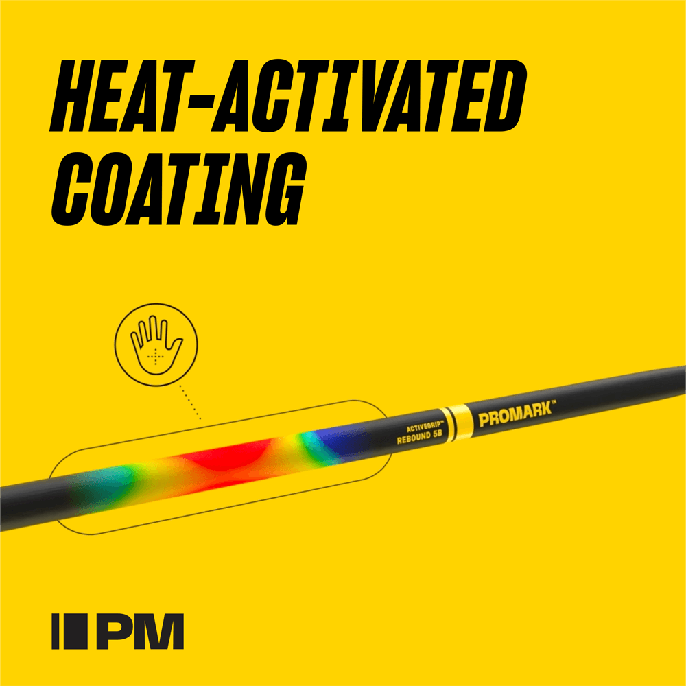 Pro Mark R5abag Rebound 5ab Activegrip Hickory Drumstick, Acorn Wood Tip - Drum stick - Variation 2