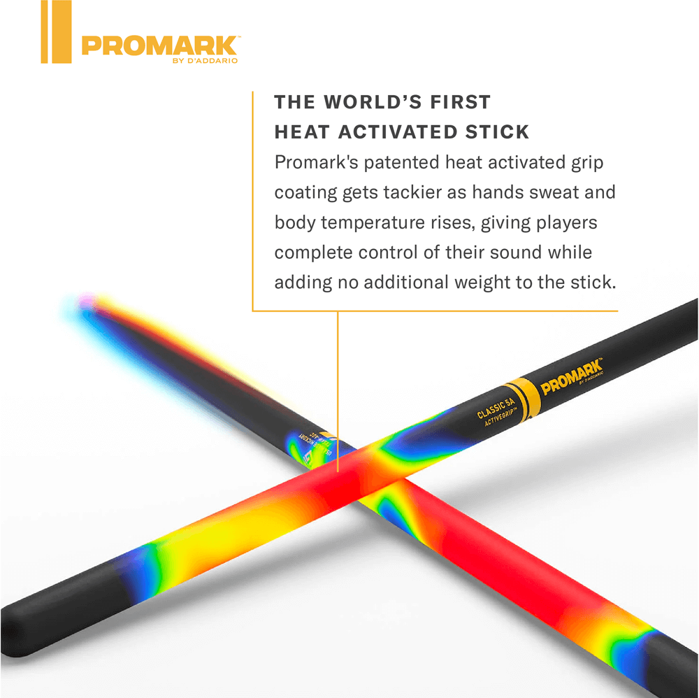 Pro Mark R5abag Rebound 5ab Activegrip Hickory Drumstick, Acorn Wood Tip - Drum stick - Variation 4