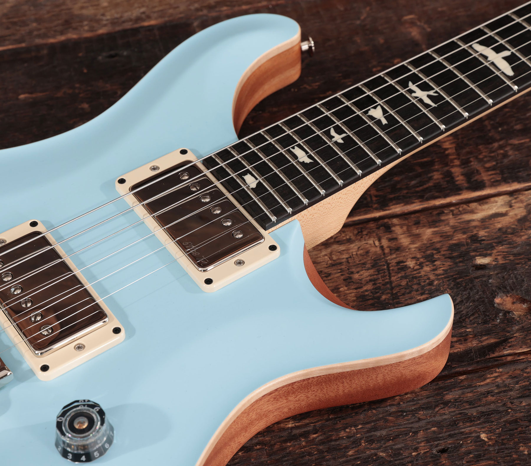 Prs Ce 24 Satin Bolt-on Usa Ltd 2h Trem Rw - Powder Blue - Double cut electric guitar - Variation 2