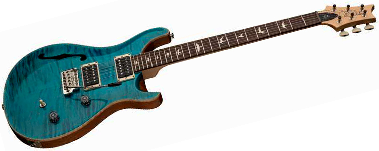Prs Ce 24 Semi-hollow Bolt-on Usa 2h Trem Rw - Carroll Blue - Semi-hollow electric guitar - Variation 1