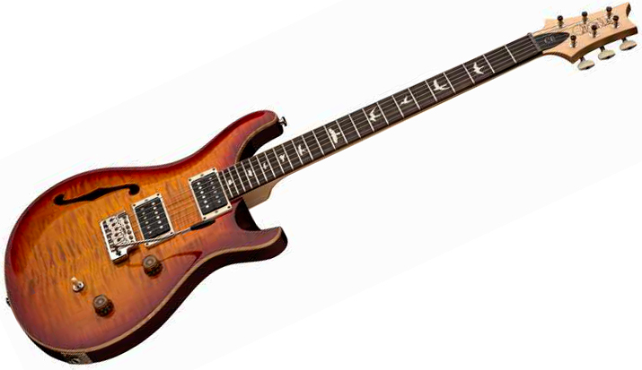 Prs Ce 24 Semi-hollow Bolt-on Usa 2h Trem Rw - Dark Cherry Sunburst - Semi-hollow electric guitar - Variation 1