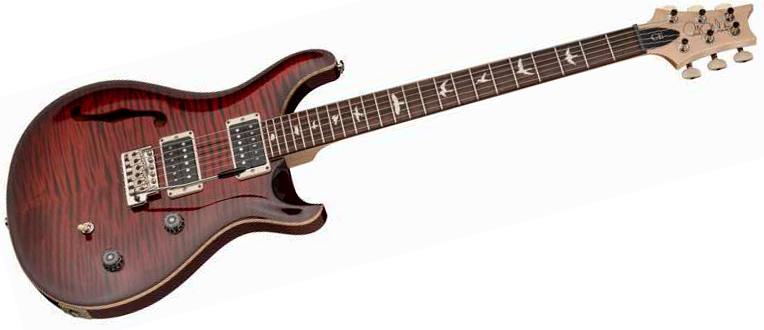 Prs Ce 24 Semi-hollow Bolt-on Usa 2h Trem Rw - Fire Red Burst - Semi-hollow electric guitar - Variation 1