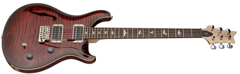 Prs Ce 24 Semi-hollow Bolt-on Usa 2h Trem Rw - Fire Red Burst - Double cut electric guitar - Variation 1