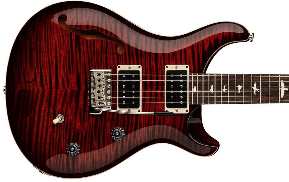 Prs Ce 24 Semi-hollow Bolt-on Usa 2h Trem Rw - Fire Red Burst - Double cut electric guitar - Variation 3