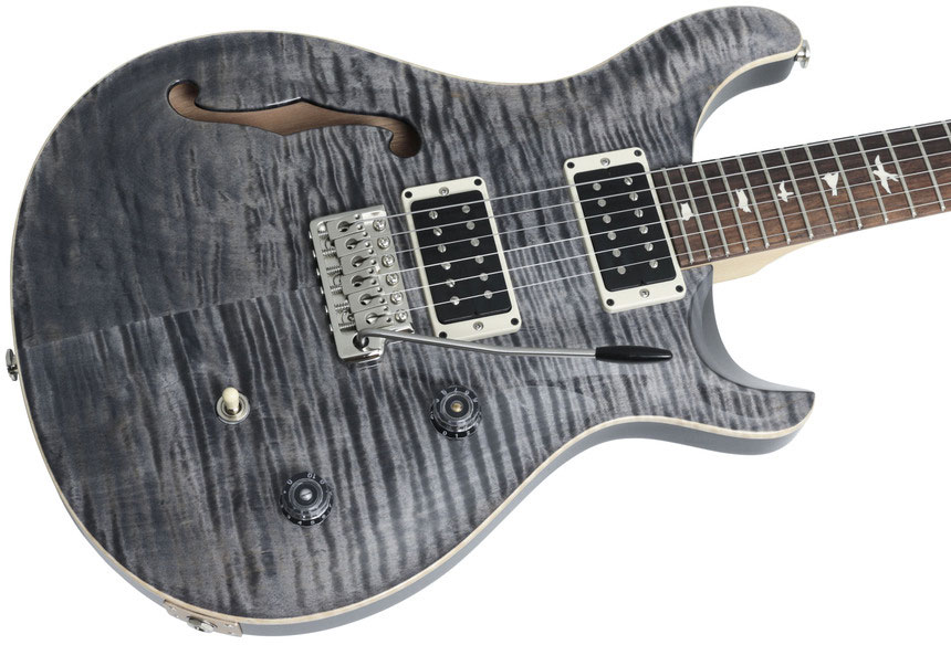 Prs Ce 24 Semi-hollow Bolt-on Usa Hh Trem Rw - Faded Gray Black - Semi-hollow electric guitar - Variation 3