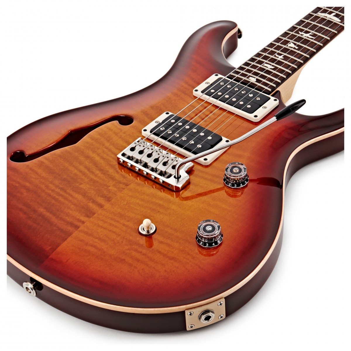 Prs Ce 24 Semi-hollow Bolt-on Usa Hh Trem Rw - Dark Cherry Sunburst - Double cut electric guitar - Variation 3