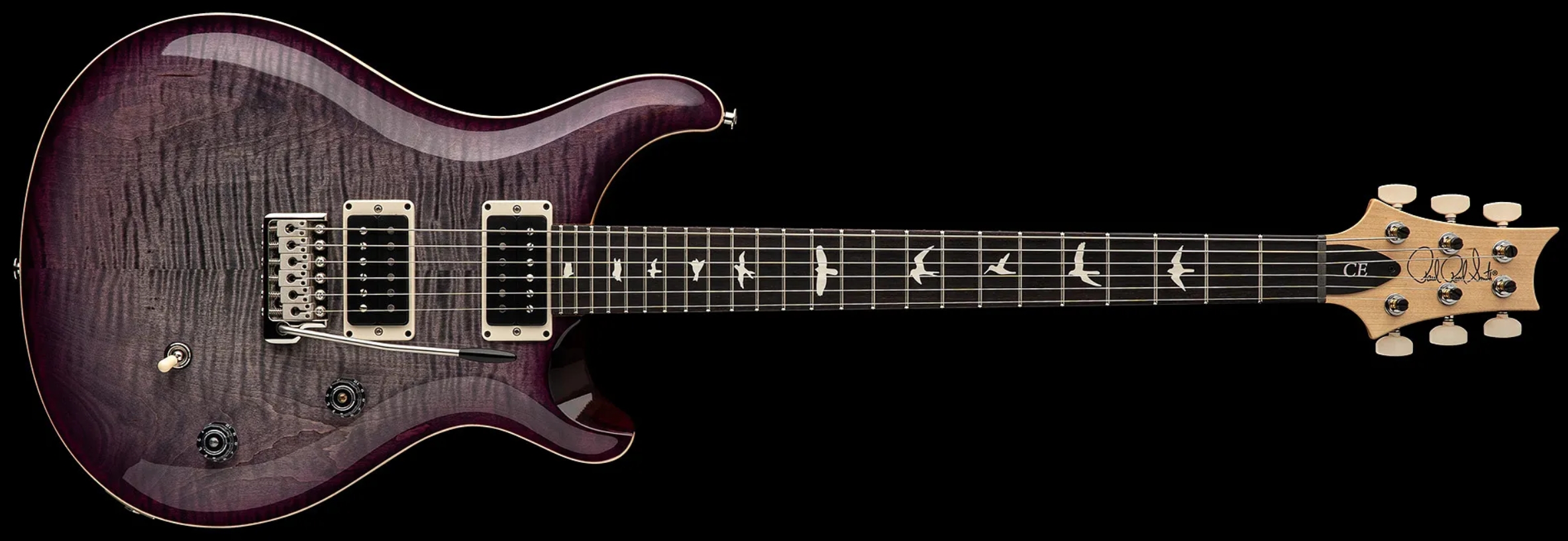 Prs Ce24 Bolt-on Usa 2h 85/15 Trem Rw - Faded Gray Black Purple Burst - Double cut electric guitar - Variation 2