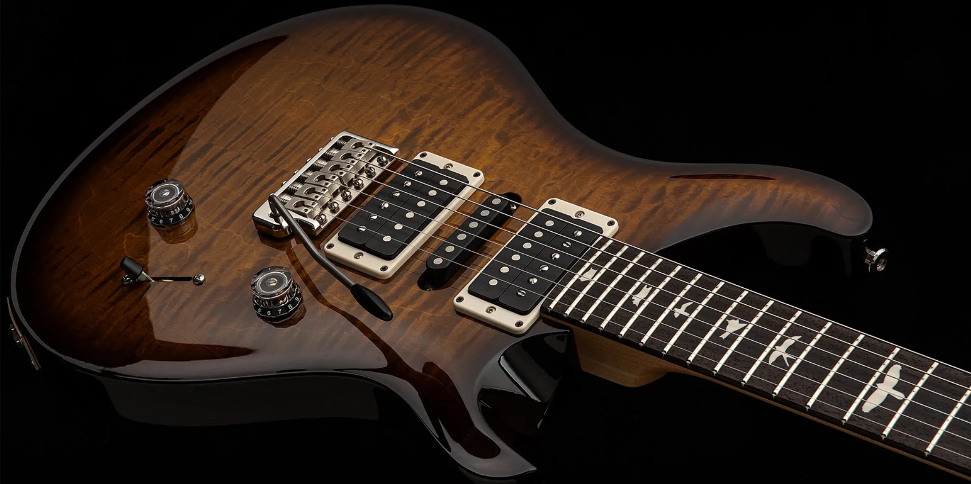 Prs Ce24 Special Ltd Bolt-on Usa Hsh Trem Rw - Black Amber - Double cut electric guitar - Variation 3