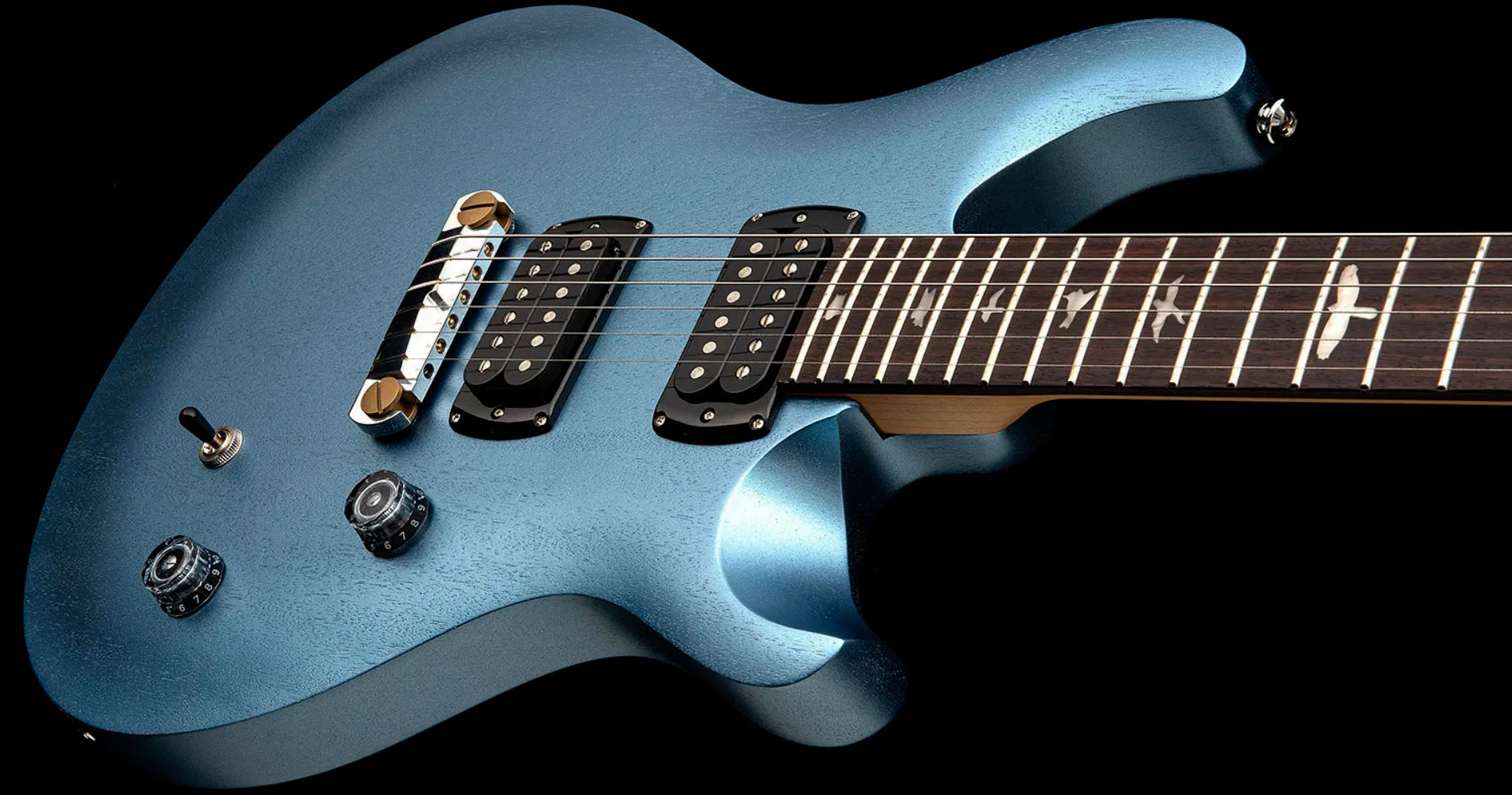 Prs Ce24 Standard Stoptail Satin Se Bolt-on 2h Trem Rw - Ice Blue Metallic - Double cut electric guitar - Variation 2