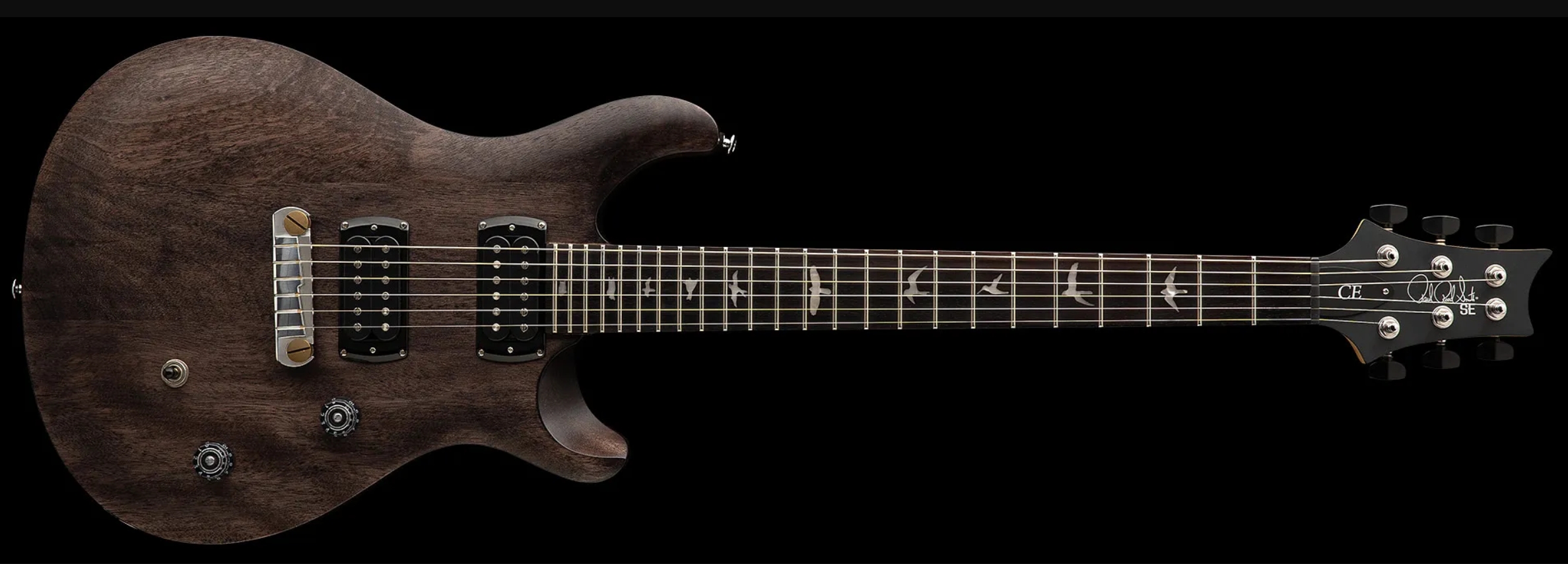 Prs Ce24 Standard Stoptail Satin Se Bolt-on 2h Trem Rw - Charcoal Burst - Double cut electric guitar - Variation 3