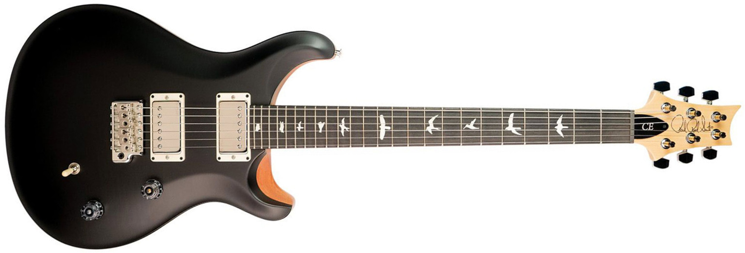 Prs Ce 24 Satin Bolt-on Usa Ltd 2h Trem Rw - Black - Double cut electric guitar - Main picture