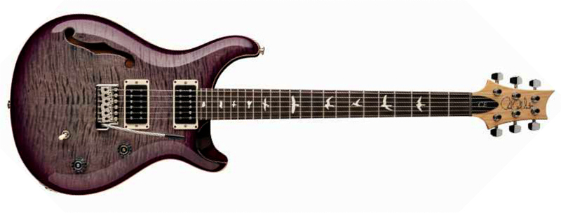 Prs Ce 24 Semi-hollow Bolt-on Usa 2h Trem Rw - Faded Gray Black Purple Burst - Semi-hollow electric guitar - Main picture