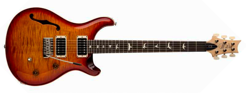 Prs Ce 24 Semi-hollow Bolt-on Usa 2h Trem Rw - Dark Cherry Sunburst - Semi-hollow electric guitar - Main picture