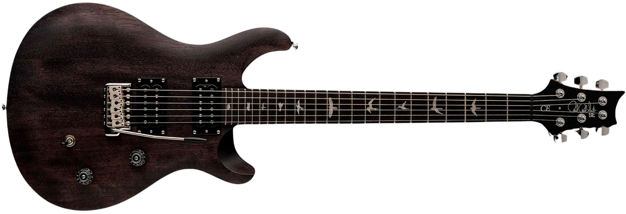 Prs Ce24 Standard Satin Se Bolt-on 2h Trem Rw - Charcoal - Double cut electric guitar - Main picture