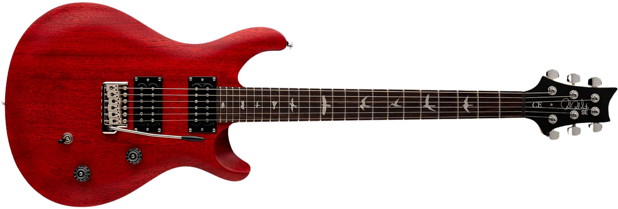 Prs Ce24 Standard Satin Se Bolt-on 2h Trem Rw - Vintage Cherry - Double cut electric guitar - Main picture
