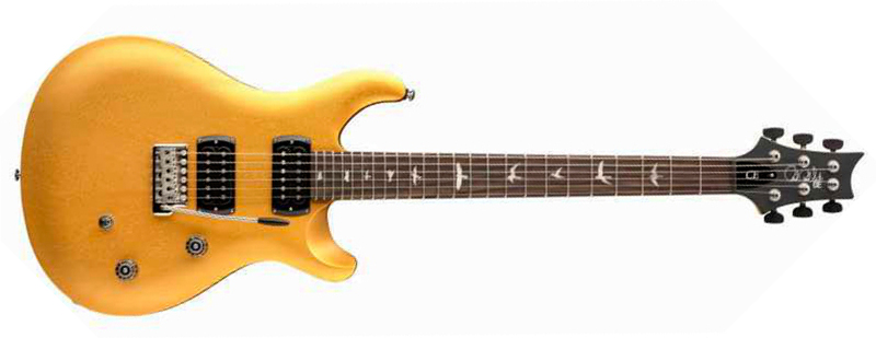 Prs Ce24 Standard Satin Wing Tuners Se Bolt-on 2h Trem Rw - Metallic Gold - Double cut electric guitar - Main picture