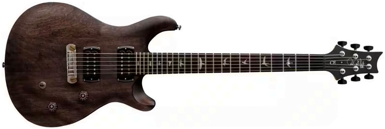 Prs Ce24 Standard Stoptail Satin Se Bolt-on 2h Trem Rw - Charcoal Burst - Double cut electric guitar - Main picture