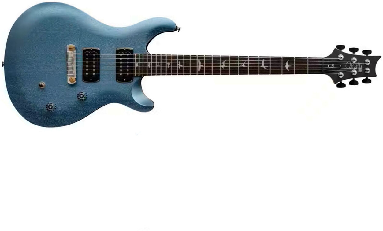 Prs Ce24 Standard Stoptail Satin Se Bolt-on 2h Trem Rw - Ice Blue Metallic - Double cut electric guitar - Main picture