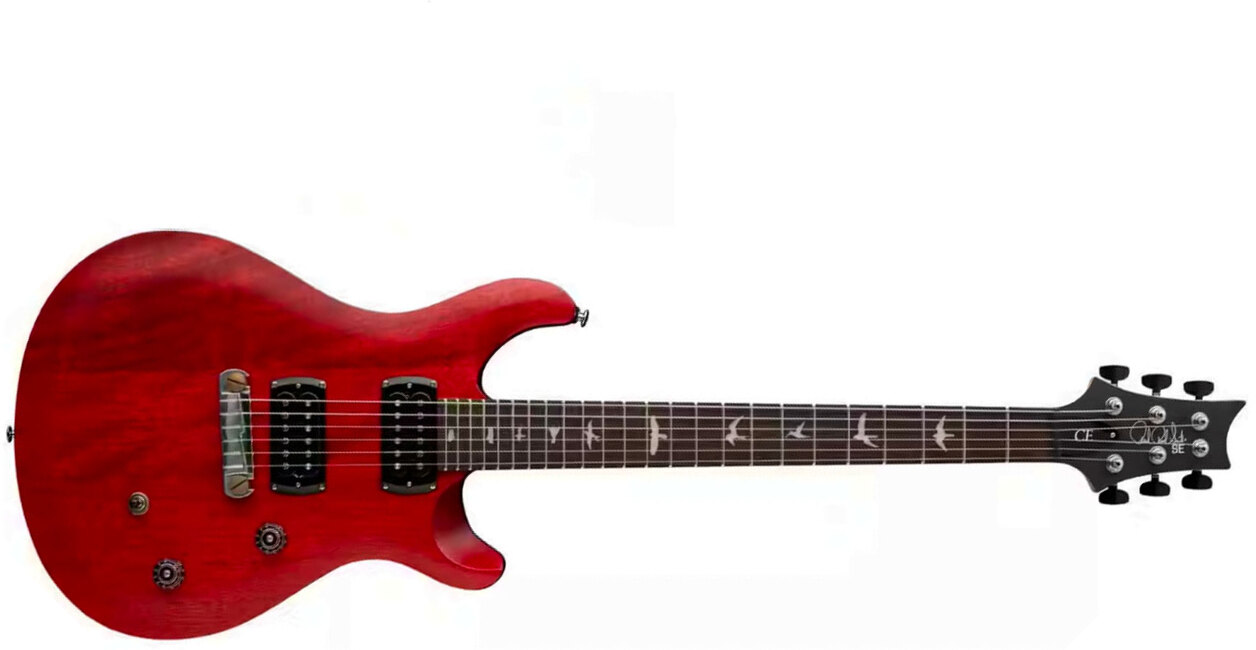 Prs Ce24 Standard Stoptail Satin Se Bolt-on 2h Trem Rw - Vintage Cherry - Double cut electric guitar - Main picture
