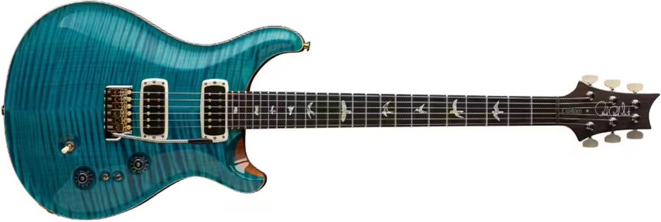 Prs Custom 24-08 10 Top Usa 2h Tci Trem Rw - Carroll Blue - Double cut electric guitar - Main picture