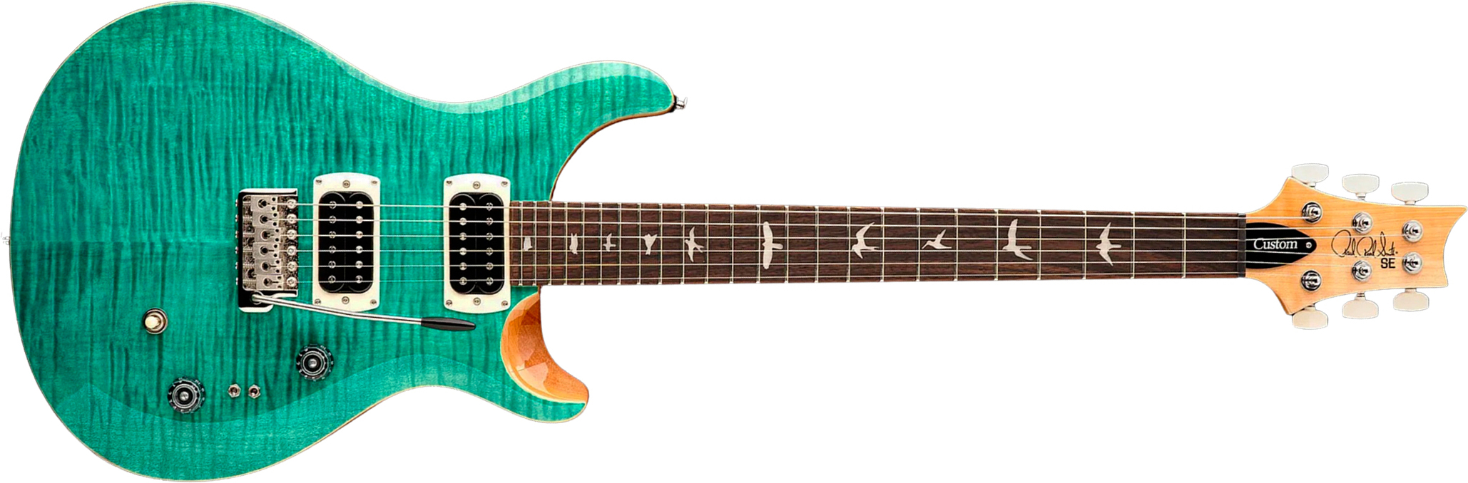 Prs Custom 24-08 Se (wing Tuners) 2h Trem Rw - Turquoise - Double cut electric guitar - Main picture