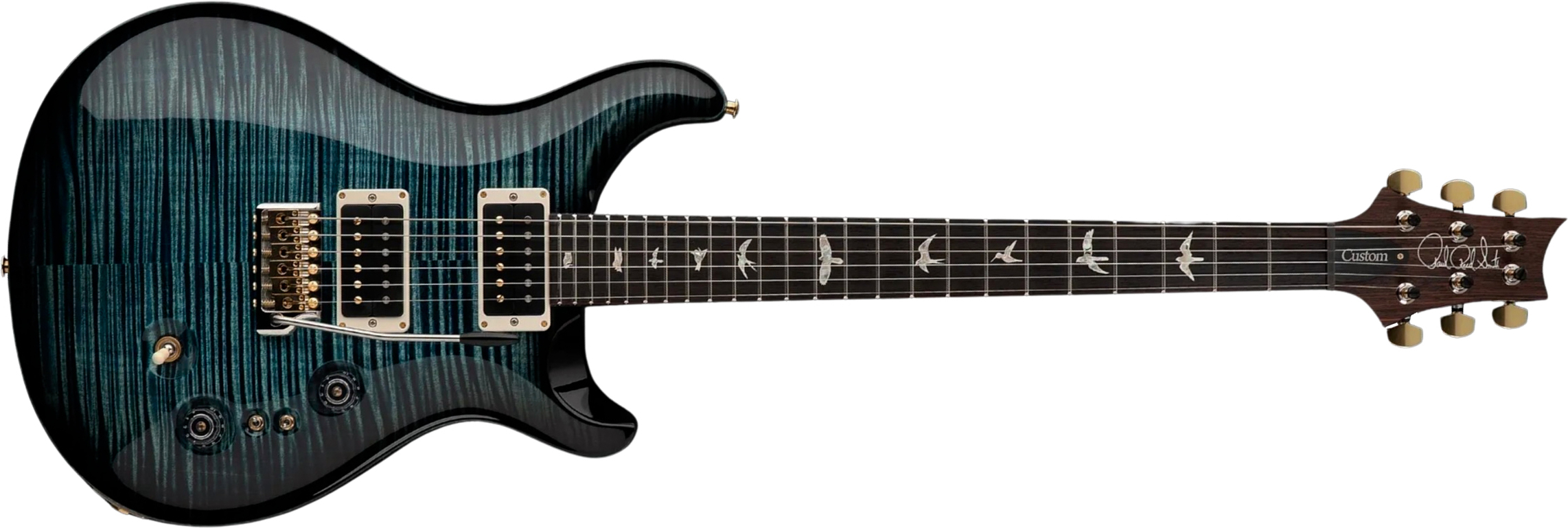 Prs Custom 24-08 Usa 2h 85/15 Trem Rw - Cobalt Smokeburst - Double cut electric guitar - Main picture