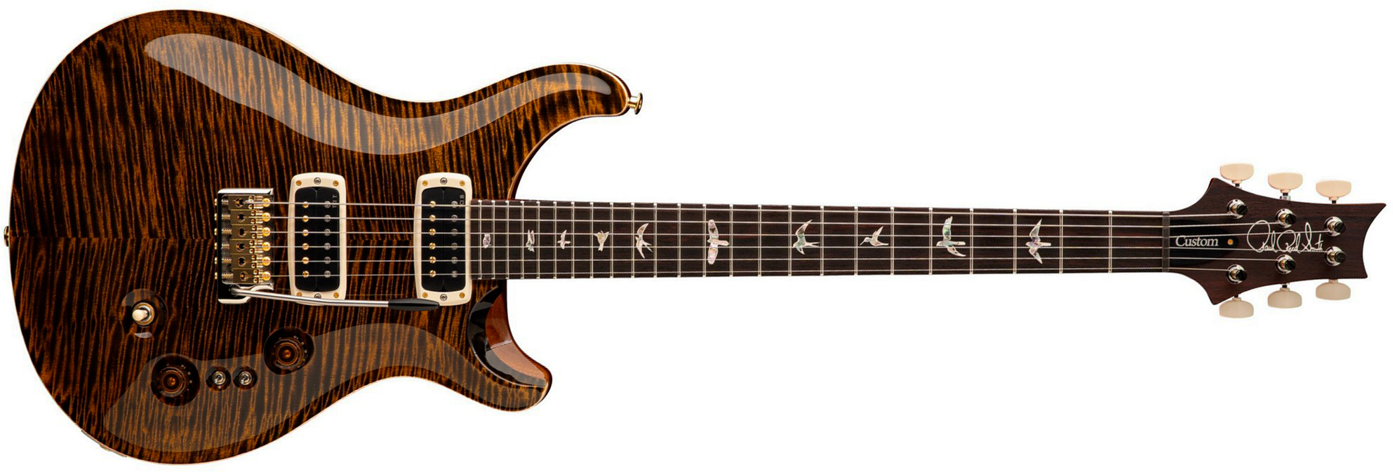 Prs Custom 24-08 Usa 2h Tci Trem Rw - Tiger Eye - Double cut electric guitar - Main picture