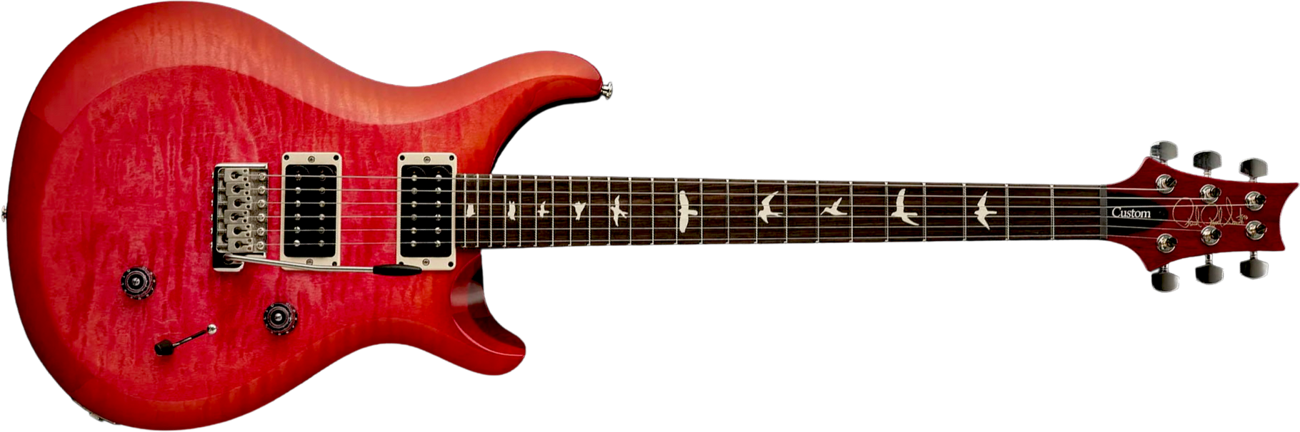 Prs Custom 24 10th Ann. S2 Ltd Usa 2h 85/15 Ht Rw - Bonni Pink Cherry Burst - Double cut electric guitar - Main picture