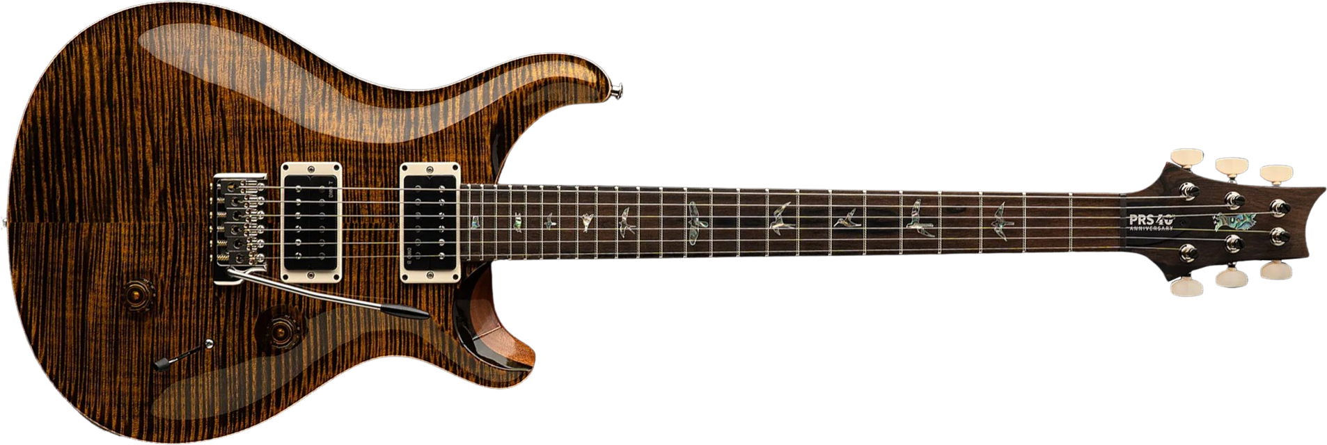 Prs Custom 24 40th Ann. Ltd Usa 2h Dmo Trem Rw - Tiger Eye - Double cut electric guitar - Main picture