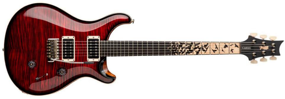 Prs Custom 24 Birds Of A Feather Usa Ltd 2h Trem Eb/mn - Blood Red - Double cut electric guitar - Main picture