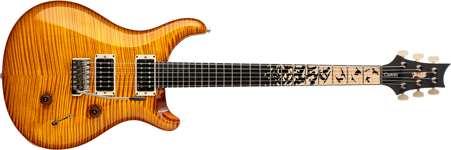 Prs Custom 24 Birds Of A Feather Usa Ltd 2h Trem Eb/mn - Honey Gold - Double cut electric guitar - Main picture