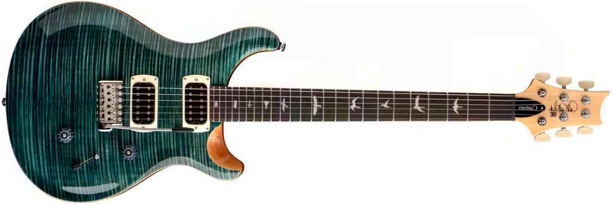 Prs Custom 24 Se 2h Trem Rw - Slate Blue - Double cut electric guitar - Main picture