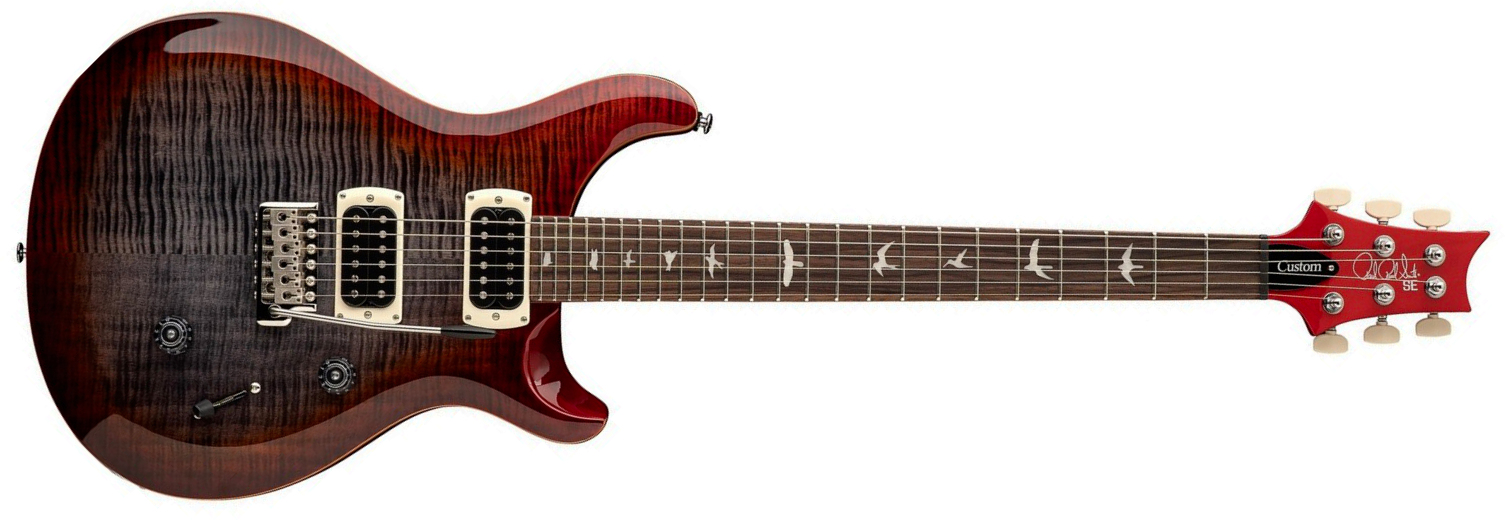 Prs Custom 24 Se (wing Tuners) 2h Trem Rw - Charcoal Cherry Burst - Double cut electric guitar - Main picture